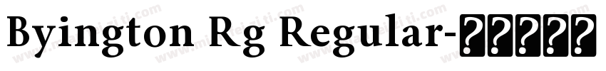 Byington Rg Regular字体转换